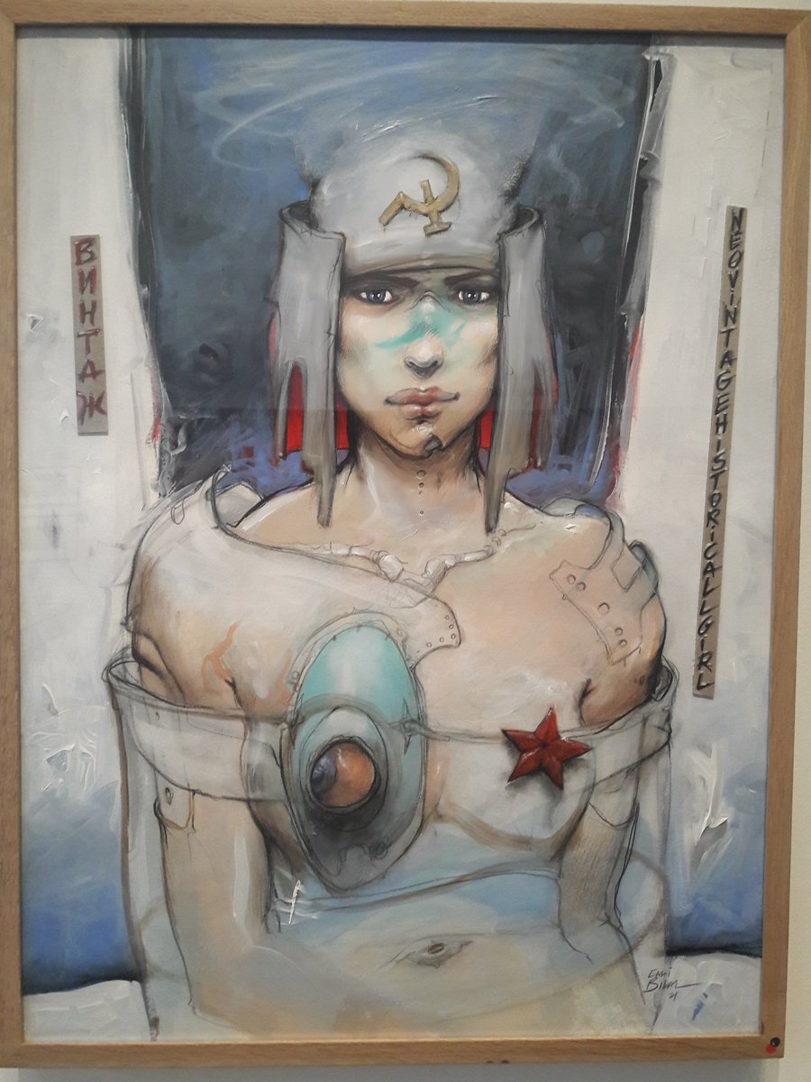 gatitweet's tweet photo. D'où venons-nous ? Où allons-nous ? Quand l'humain cesse-t-il de l'être ? L''expo #Enki_Bilal au @Musee_Homme résonne d'un écho particulier dans ce contexte de tragique actualité. #ExpoFrontieres https://t.co/E4nPXQPW3A