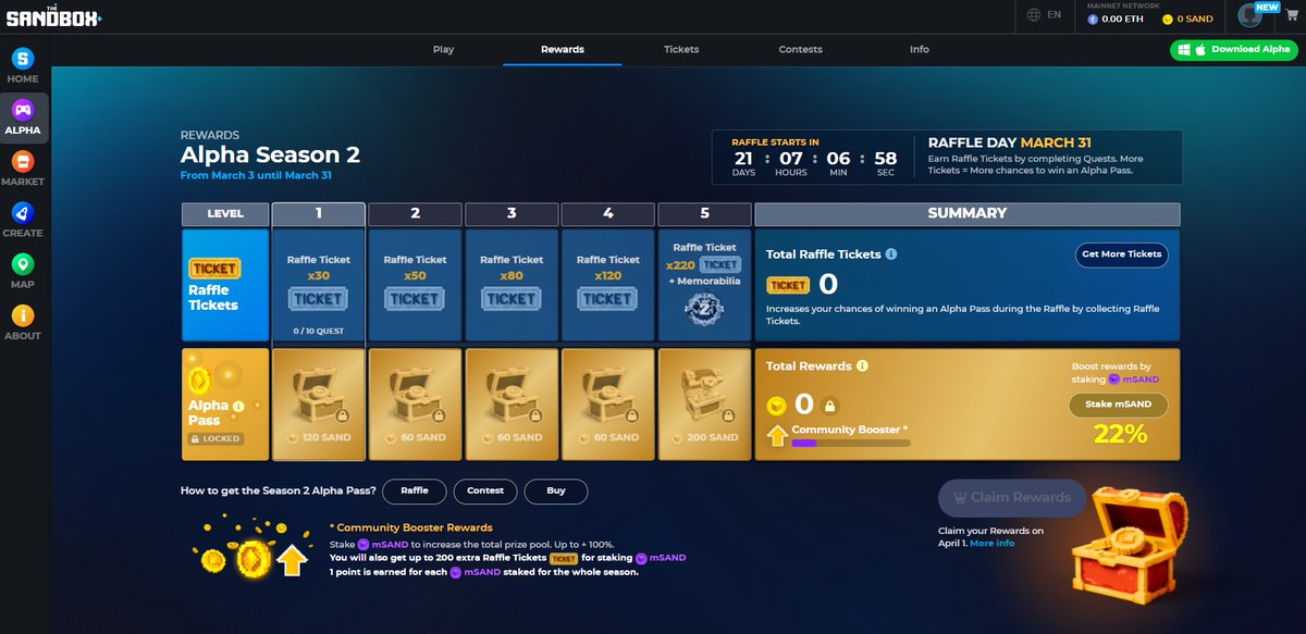 garcianissa9's tweet photo. @TheSandboxGame I just participated in the daily #SandboxAlphaS2Contest for a chance to earn up to 1,000 $SAND! Starting March 9 -  Show your Raffle Tickets. Check out my screenshot below! 👇 #SandboxAlphaS2 https://t.co/ryI36tRypL