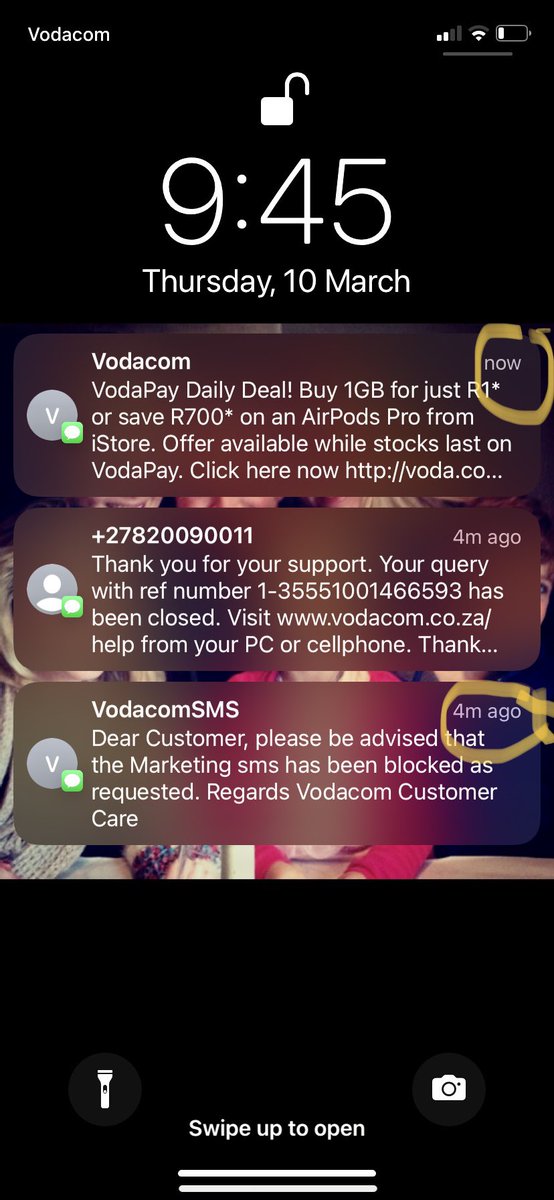 dss0305's tweet photo. @Vodacom can you spot the problem? After a week of trying to stop being spammed. And I’m actually on the DMA no contact list. Unbelievable. @wendyknowler https://t.co/rQnCdZBi5a