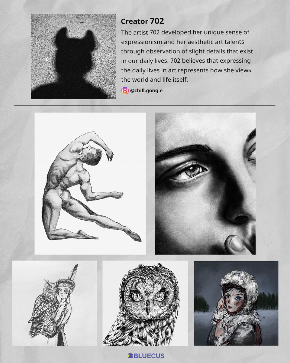 블루커스의 #nftcreator  "702"를 소개합니다😍

👉일상의 작은 요소를 재밌게 702 님의 시각으로 표현한 그녀의 다양한 #아트작품 을 #블루커스 에서 만나보시기 바랍니다🥳🥳 

🌐Link: bluecus.io/user-center/0x…

#NFT #Bluecus #NFTMarketplace #PIST #PIsttrust #ETH #nftart #NFTartist