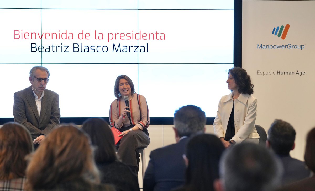 ManpowerGroupES's tweet photo. María José Martín @Mjmartin4 preside la Comisión de Talento de @Pormarca_Espana, que hoy se ha celebrado en @ManpowerGroupES con Beatriz Blasco Marzal, Presidenta, y @BonacheJose, Director General. Gracias a todos los miembros de la Comisión que nos han visitado en #TalentTower https://t.co/GF2NkzL1Tk