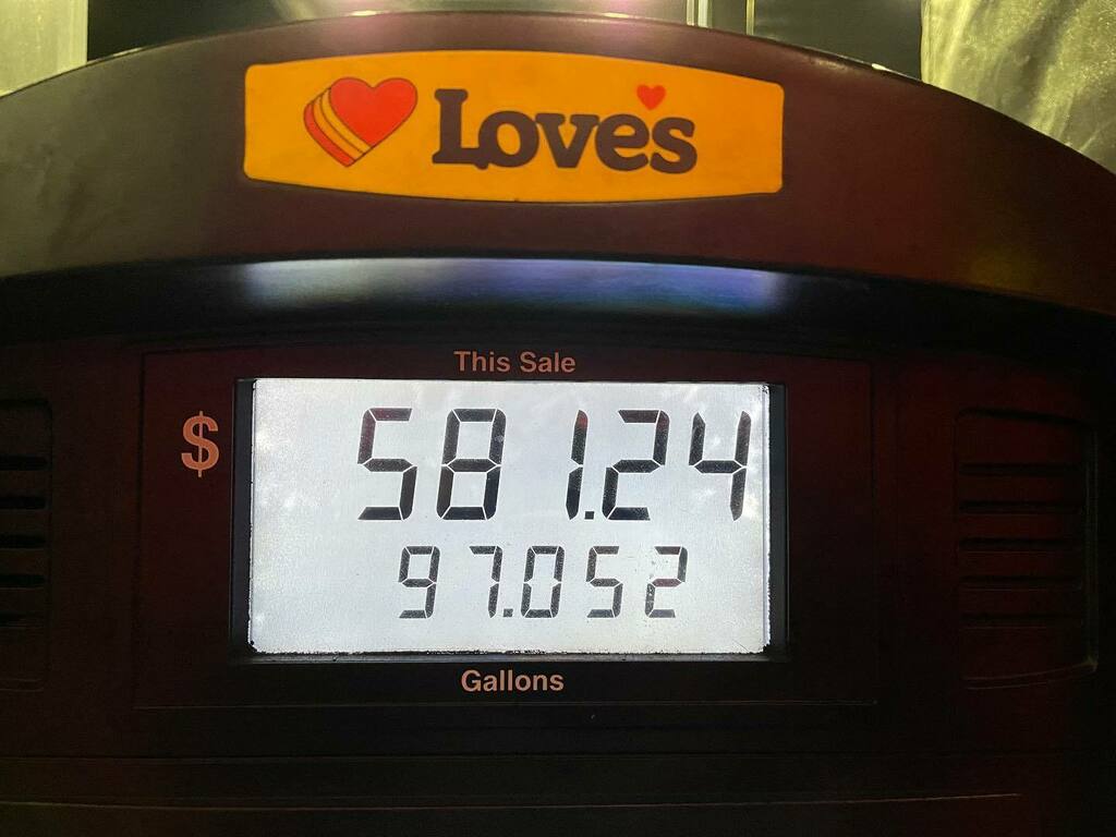 TheADHDTrucker's tweet photo. Todays fuel bill. $6.039 per gallon for diesel at Loves Jonestown PA.  #drillbabydrill #fuelprice #dieselprice #needabrinkstruck #truckerlife https://t.co/fUygqifrAd https://t.co/TEqQJgt2rR