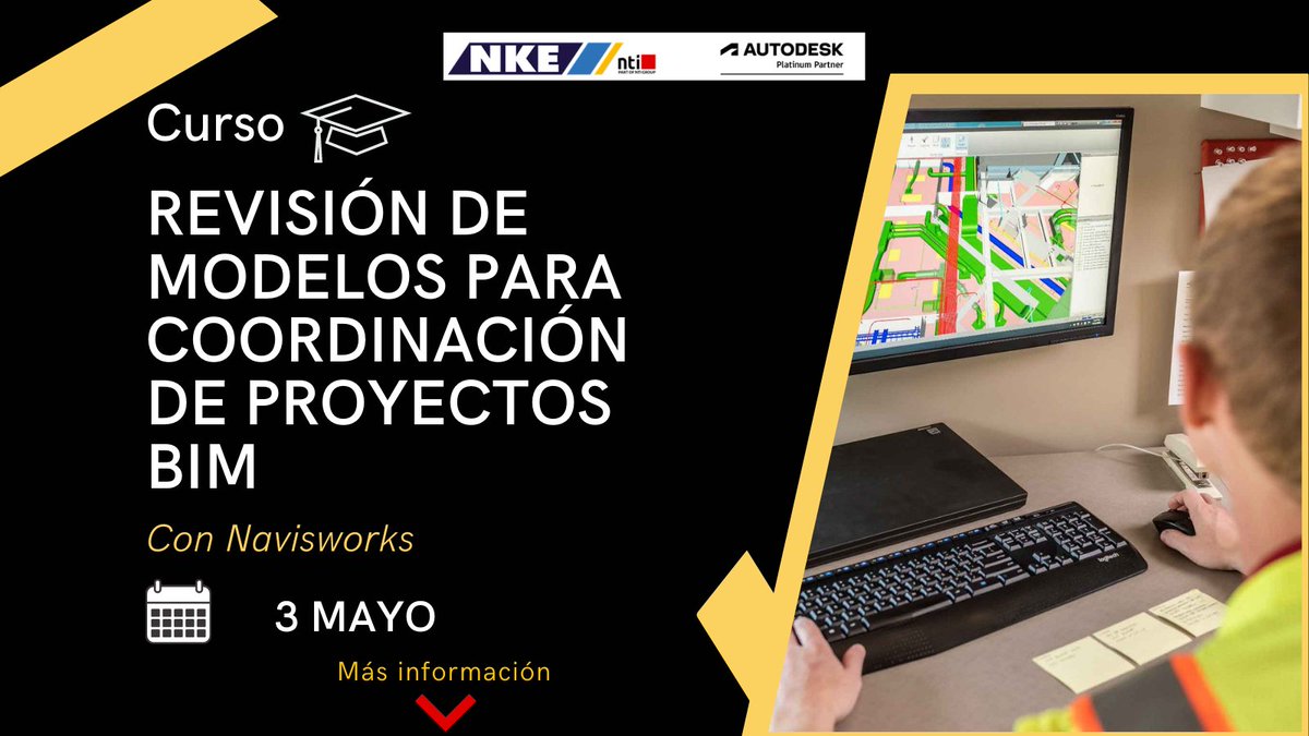 🎓Curso
Revisión de modelos para coordinación de proyectos BIM con Navisworks 
🗓️3 de mayo 2022
✔ ️ Con clases online grabadas y clases online presenciales.

👇Más información👇
my.mtr.cool/aogsmwnoqb

#nke360 #nkenti #aprendeconNKE #Autodesk #nti #NTIGroup #BIM #navisworks