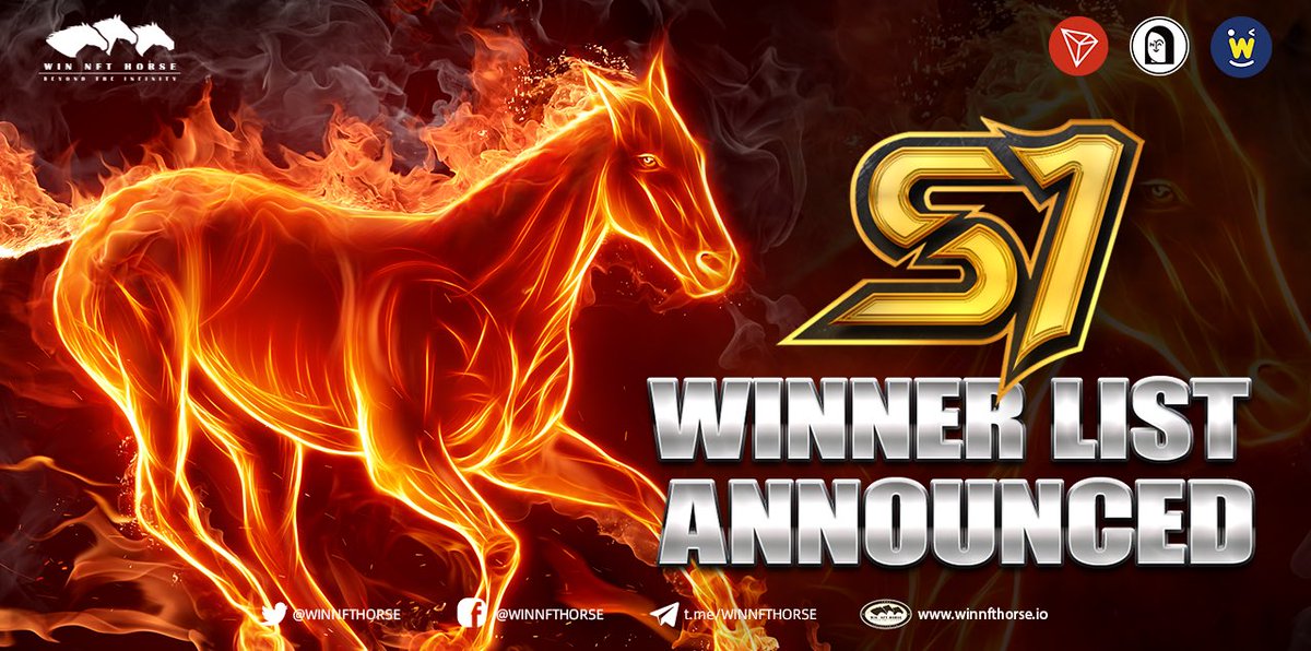 WINNFTHORSE's tweet photo. 🔈Sorry to keep you waiting.

WIN NFT HORSE is excited to announce the winners of Season 1 (top 1000).

❗️If you have any questions about the list, you can contact our official admins in Telegram or Discord for feedback.

👀Full list：

https://t.co/UiDuor4gxl https://t.co/rbsUjOhR5D