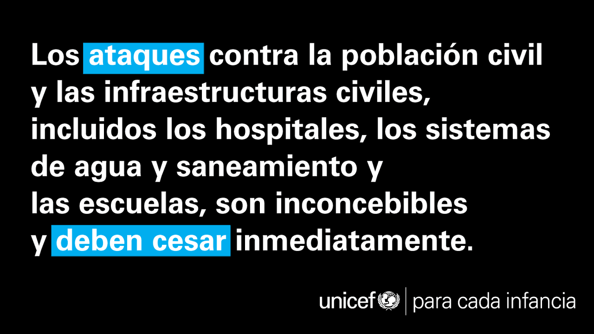unicef_eus's tweet photo. Populazio zibilaren eta azpiegitura zibilen aurkako erasoek (ospitaleak, ur eta saneamendu sistemak eta eskolak barne) eten egin behar dira berehala. Ezin dira onartu azpiegitura hauen aurkako erasoak! https://t.co/94ICAOGe4m #Ucrania https://t.co/Kx3bHK12of
