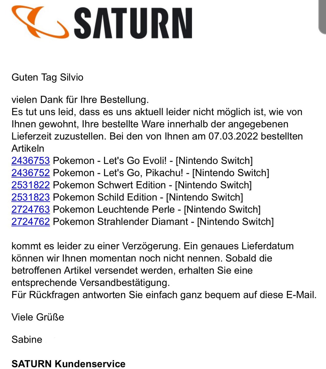pixel_silvio's tweet photo. Ernsthaft? Schon wieder? Nie wieder bei @SaturnDE bestellen ... nur noch nervig https://t.co/IDGJNSE9vC