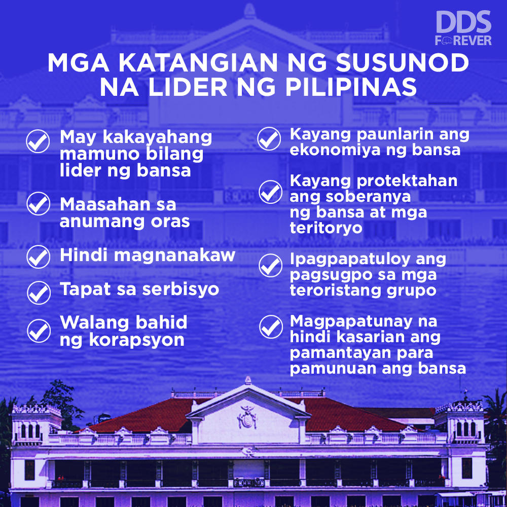 DDS_4ever's tweet photo. Mga katangian ng susunod na lider ng Pilipinas.
#DDSForever https://t.co/ofgmBcJVtc