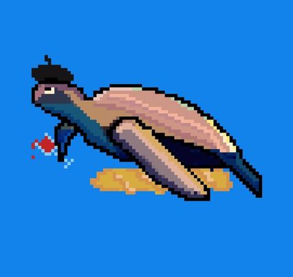 P_Turtlenft's tweet photo. 👋Hello👋,
discover our new collection of Polynesian Turtle NFT 🌺. 

Here is a French 🥖style version of our turtle🐢 

Know that all the funds raised will go to an association for the protection of marine fauna. 

#nft #NFTs #nftart #NFTCommunitys #openseanfts #etherum #Crypto https://t.co/wpDNHFy4qy