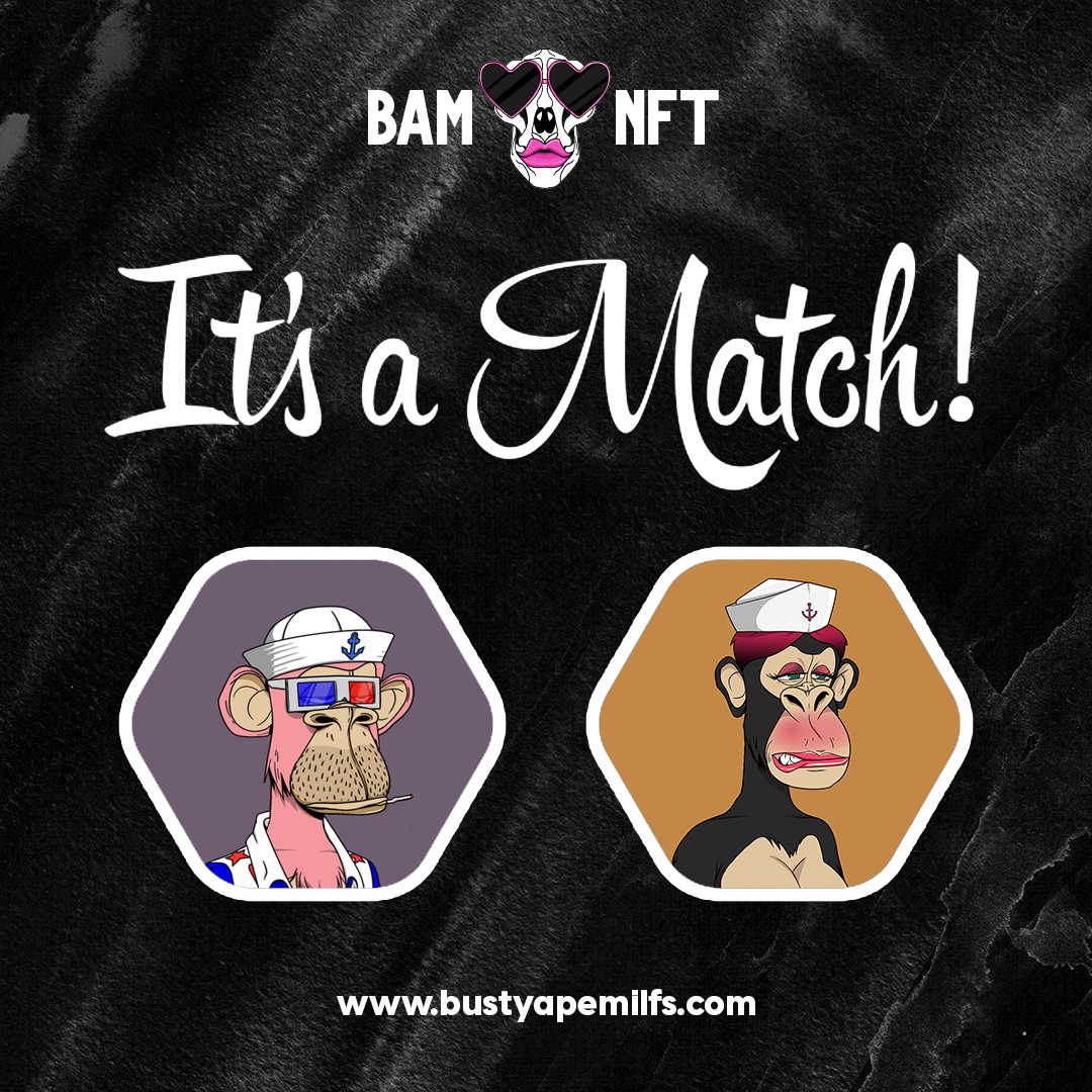It's a Match! 
<a href="/Legend/">Legend</a> 

Join our community - discord.gg/BAMnft

#BAMnft #NFTs #BAYC