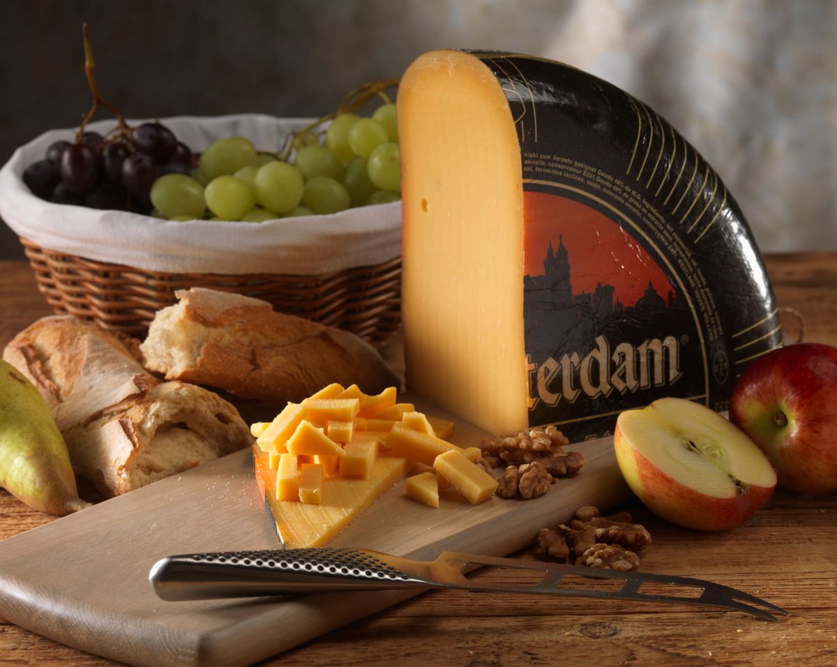 RowcliffeLtd's tweet photo. Old Amsterdam is a Premium Aged Gouda cheese with a smooth, rich and robust flavour. Ripened on wooden shelves it forms a semi-hard structure, with a deep caramel colour
https://t.co/RVGBjramAg
#cheese #cheeseboard #gouda #delicious #premiumquality #dutch #oldamsterdam #rowcliffe https://t.co/3Z9XtMg3TH