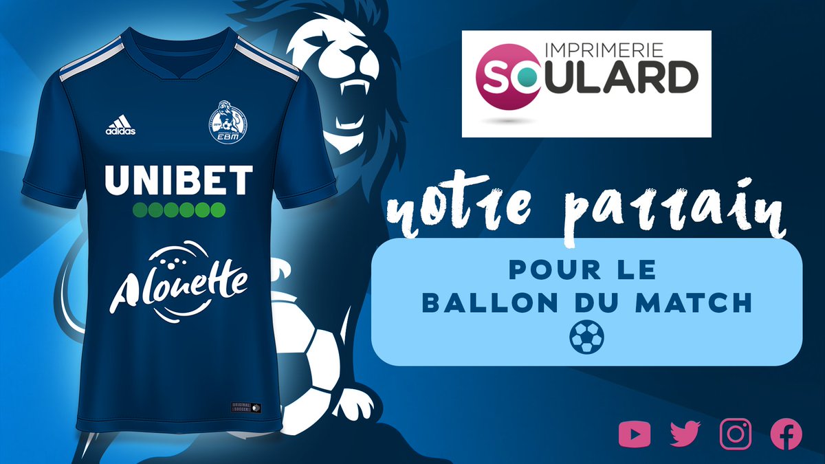 FCEBM_'s tweet photo. [Ballon du match]🔵⚫

⚽Le FCEBM remercie son partenaire l'Imprimerie Soulard, notre parrain pour le ballon du match de notre équipe fanion pour cette 15ème journée de championnat R2 contre les @Voltigeurs1907 ce week-end. https://t.co/AUxcKXmmfH