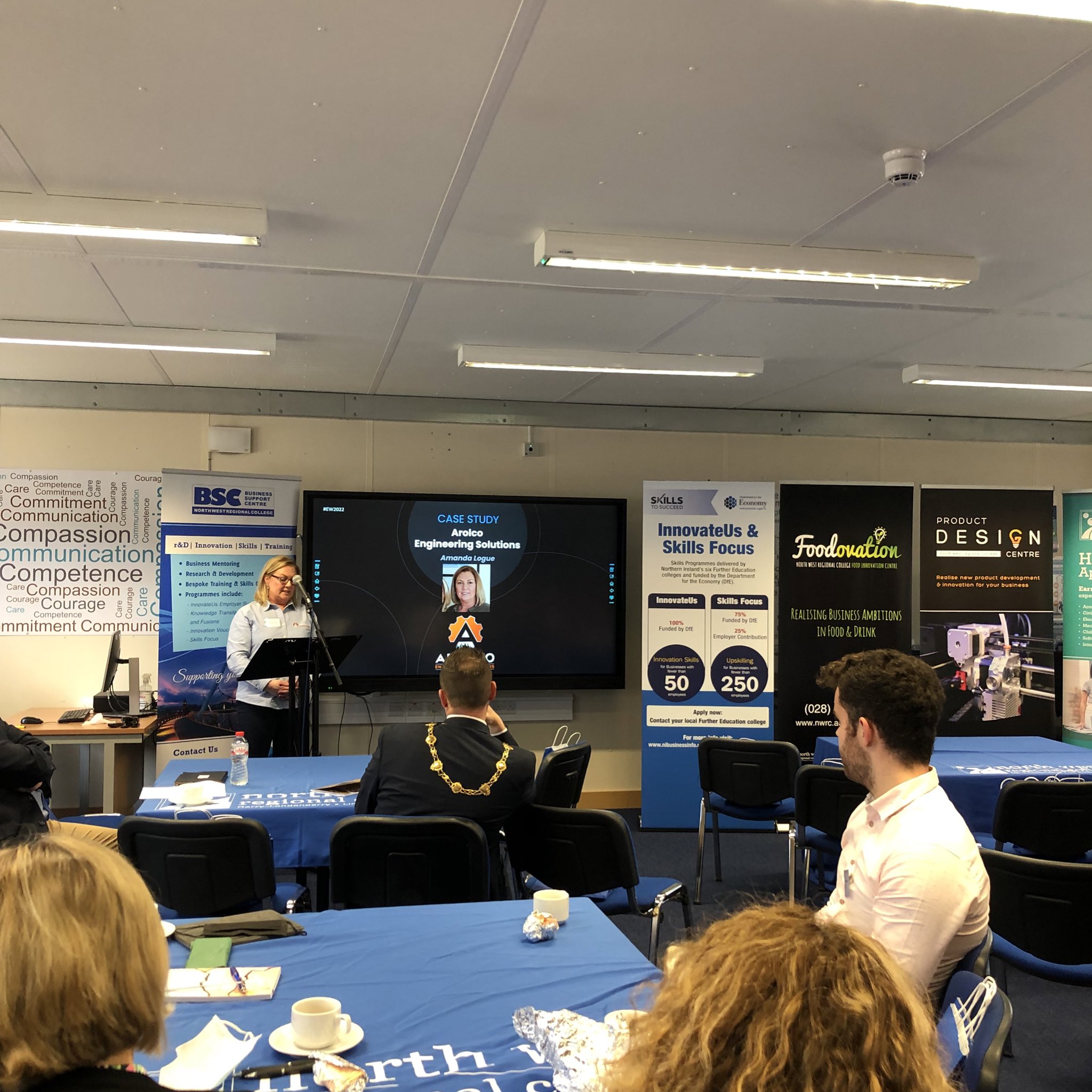 NWRC Business Support Centre on X: Amanda Logue, representing @Arolco_Engr  speaking passionately about her education journey through the NWRC 100%  fully funded training courses funded by @InvestNI #BusinessSupport  #UpskillingTheWorkforce #EW2022 https ...