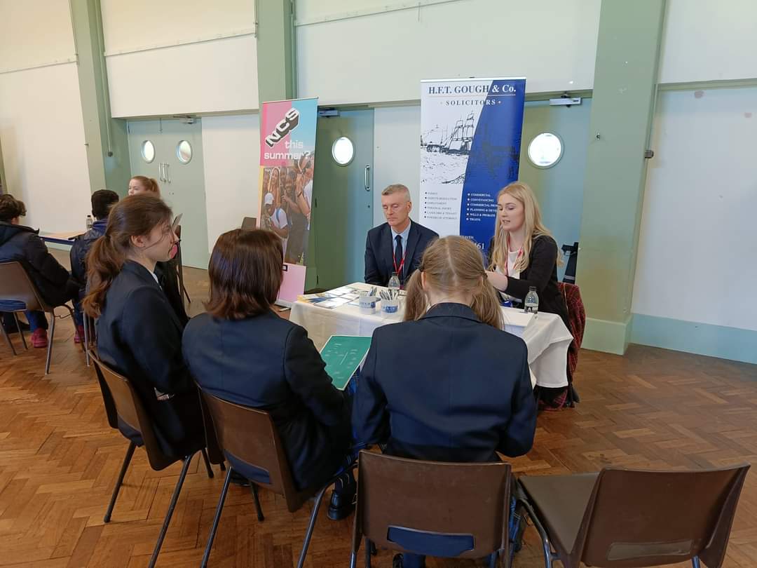 StBeesSchool's tweet photo. 💼 Earlier this week as part of National Careers Week, we held a Careers Fair for Years 9-13 in our Memorial Hall.

👩‍⚕️ We welcomed a range of individuals and organisations - including two Old St Beghians (OSBs) - who offered help and advice to our students across several careers. https://t.co/OtePJwyO6B