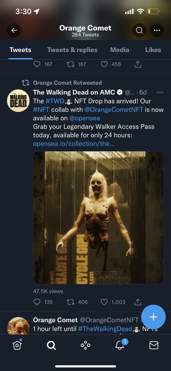 Illusions_Skill's tweet photo. Floor price is rising! Get in while you canπ
@OrangeCometNFT @WalkingDead_AMC
OpenSea: https://t.co/7AAYRYWqFH
Discord: https://t.co/X1BFvRxOfd
#NFTs #WalkingDead #TWDCollection https://t.co/8zblOqOpWU