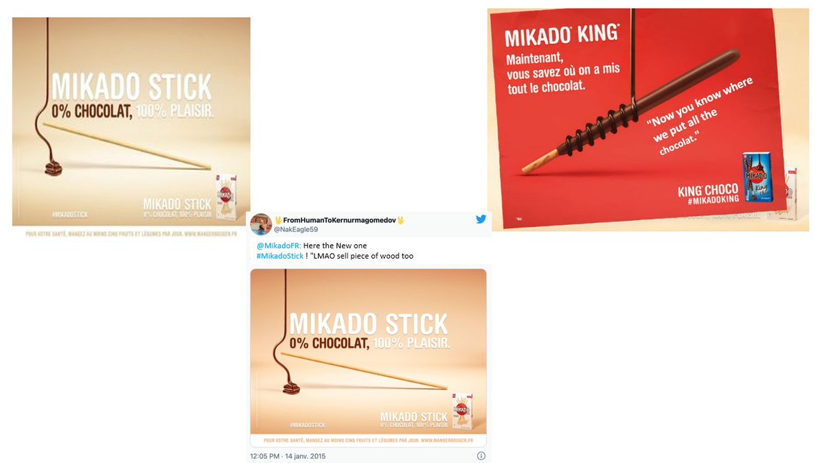 JohannaMatuba's tweet photo. virality can also concern advertising for a product or company. Here example of Mikado who made believe they was selling mikado without chocolat. people was outraged. After 3 years they reveal the tricks.
@lets_NEUROmkt
 #NMKTRCH #MKTINGNEURO #XperientialMkt https://t.co/NQhFKZRpfW