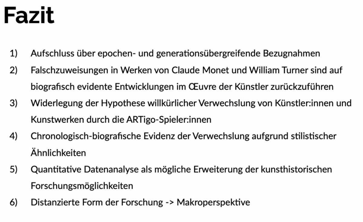 #DHd2022. <a href="/RadmacherEmilia/">Emilia Radmacher</a> &amp; Katharina Smiatek (<a href="/LMU_Muenchen/">Universität München</a>) präsentieren, wie mit Tools wie #ARTigo kunsthistorischen Problemen wie die der William Turner-Claude Monet Zuordnung helfen. 

#DigitalHumanities
#DigitaleKunstgeschichte
artigo.org