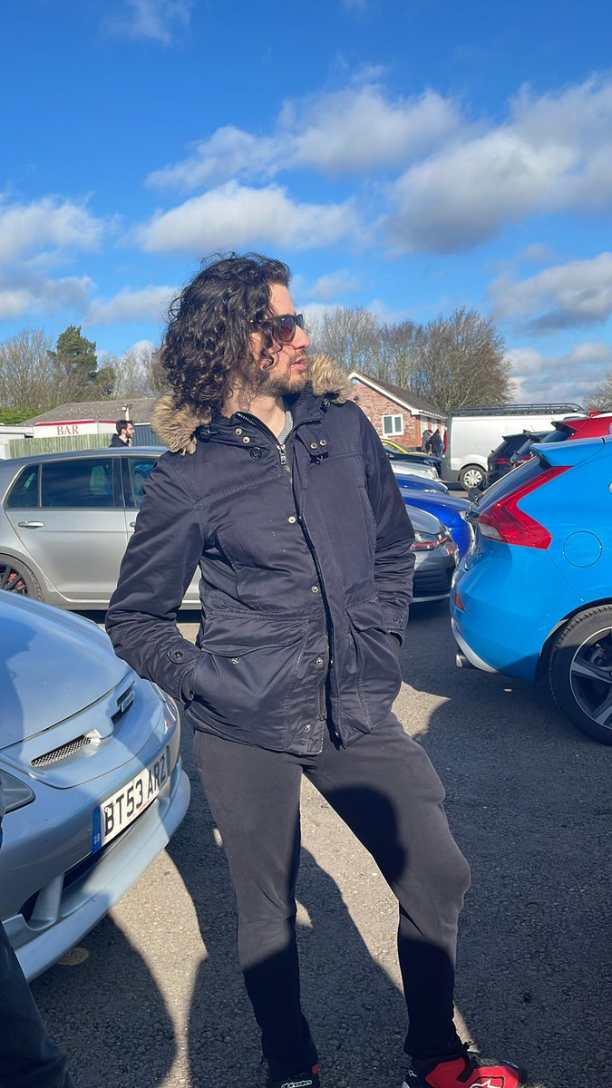 We’ve arrived at a sunny but windy Shenington Kart Club. Giulio’s hair is loving life #ItalianStallion