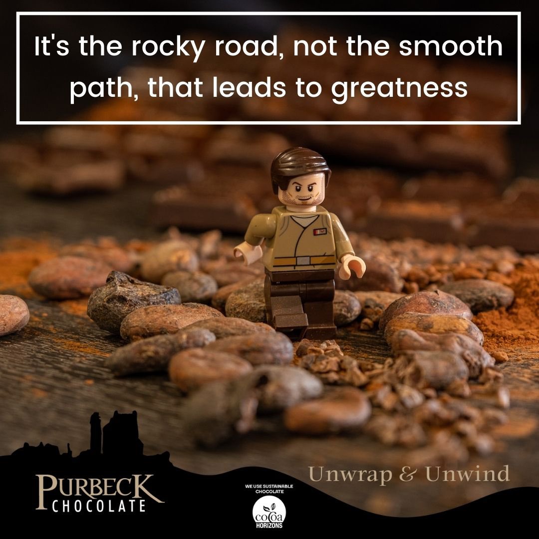 It’s the rocky road, not the smooth path that leads to greatness. #ThursdayThoughts #Lego #chocolatebar