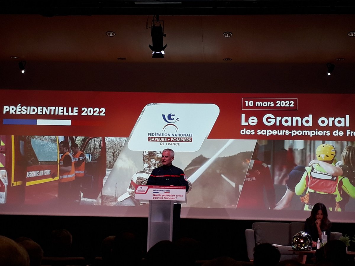 Ouverture du grand oral des sapeurs-#pompiers de France. Nous recevrons tous les candidats à la présidentielle 2022.