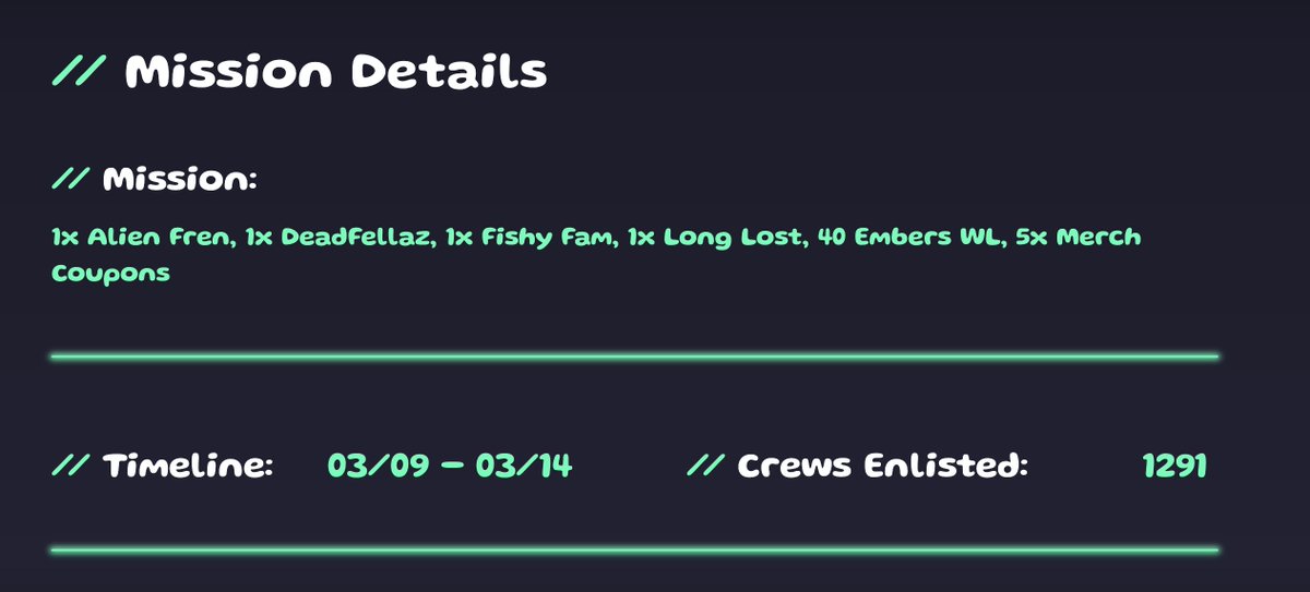 <a href="/CosmicCats_/">Cosmic Cats</a> are NUTS. Look at the prizes for the weekly 'mission control' this week. You don't even have to do anything except enlist your Cosmic Cat (Doesn't cost gas) and you got a chance of winning something in this pool of prizes 🤯  #GETCOSMIC
