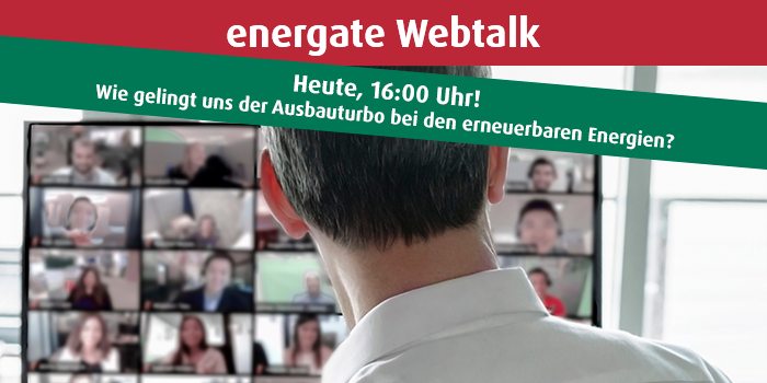 #LastCall zum heutigen energate #Webtalk um 16 Uhr! "Wie gelingt uns der Ausbauturbo bei den erneuerbaren Energien?" - dazu diskutieren wir u.a. mit <a href="/katrinuhligbn/">Katrin Uhlig</a>, Bundestagsabgeordnete (<a href="/Die_Gruenen/">BÜNDNIS 90/DIE GRÜNEN</a>). Jetzt kostenlos anmelden &amp; mitdiskutieren: energate-messenger.de/webtalk/