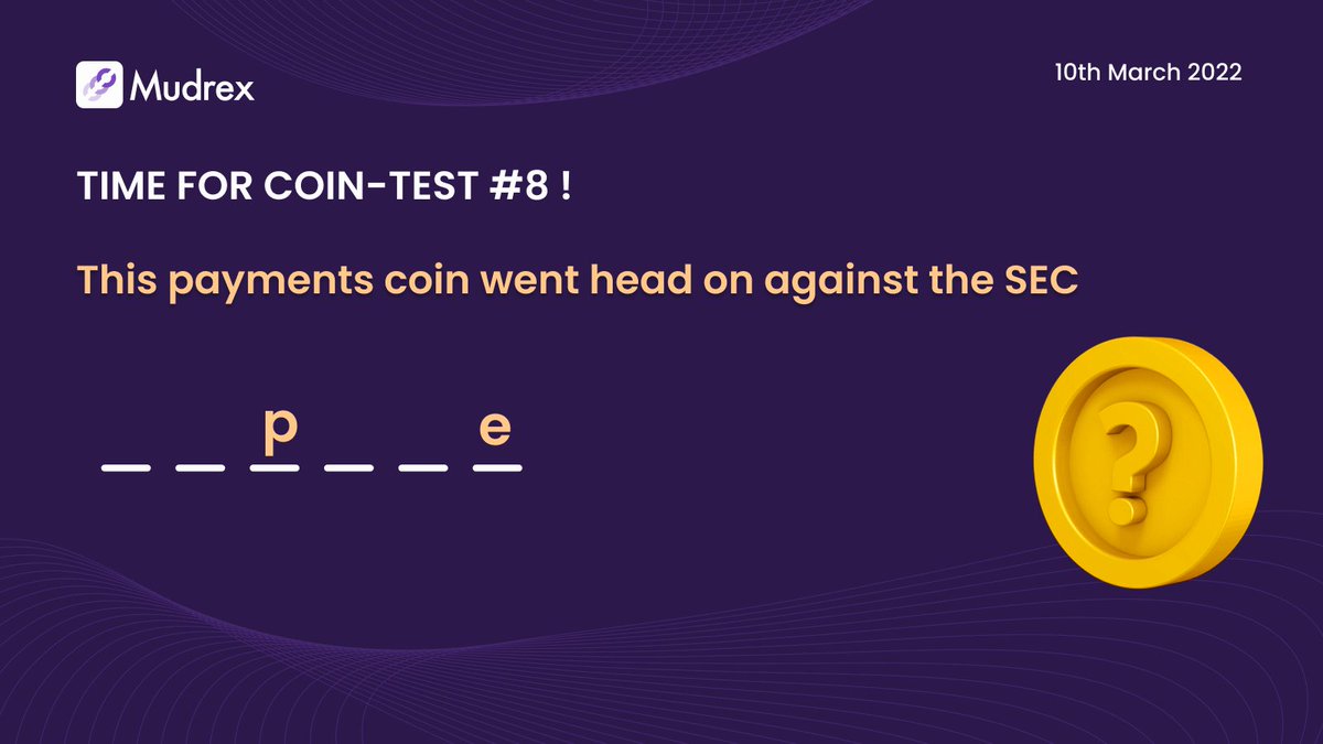 officialmudrex's tweet photo. @YuleimaGonzal15 Here's today's $50 for you🤑
Coin-Test #8 | 10-Mar-22 

1. Follow @officialmudrex
2. Comment the correct answer
3. RT this post &amp; tag 2 friends

#Giveaways  #BTC #community https://t.co/jiMRoVkt6q