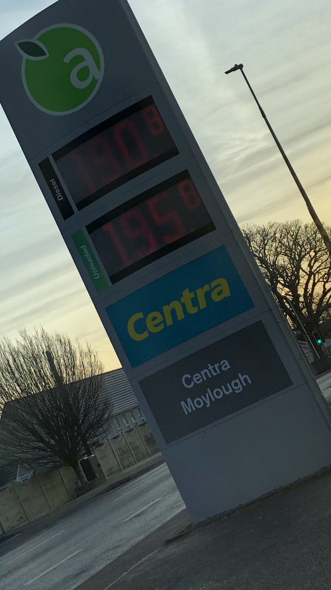 <a href="/RobOHanrahan/">Rob O'Hanrahan</a> I filled this morning at 7.30 diesel at 190.9, <a href="/goapplegreen/">Applegreen</a> while I was paying at the till I heard the manager say to the staff “I got the text” the staff said to each other omg he has to put it up!! I waited outside and he came out and increased 199.9 diesel&amp;204.9 petrol