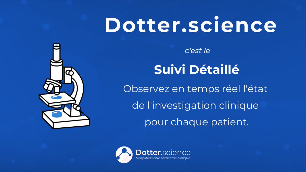 🗓️ Comme chaque semaine, découvrez l'un des nombreux avantages de Dotter.science !

#clinicaltrials #rechercheclinique #dotterscience #ecrf