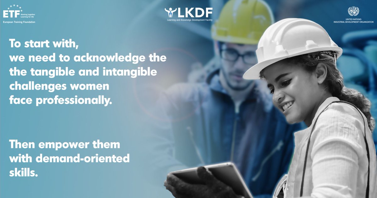 LKDFacility's tweet photo. How to unleash women’s potential in careers by @LKDFacility &amp; @etfeuropa:

Step 1: admit that obstacles, stereotypes &amp; unfavourable policies exist for professional women;

Step 2: address the challenges one by one, starting by investing &amp; supporting #skillsdevelopment for women. https://t.co/1iPaQfvh2A