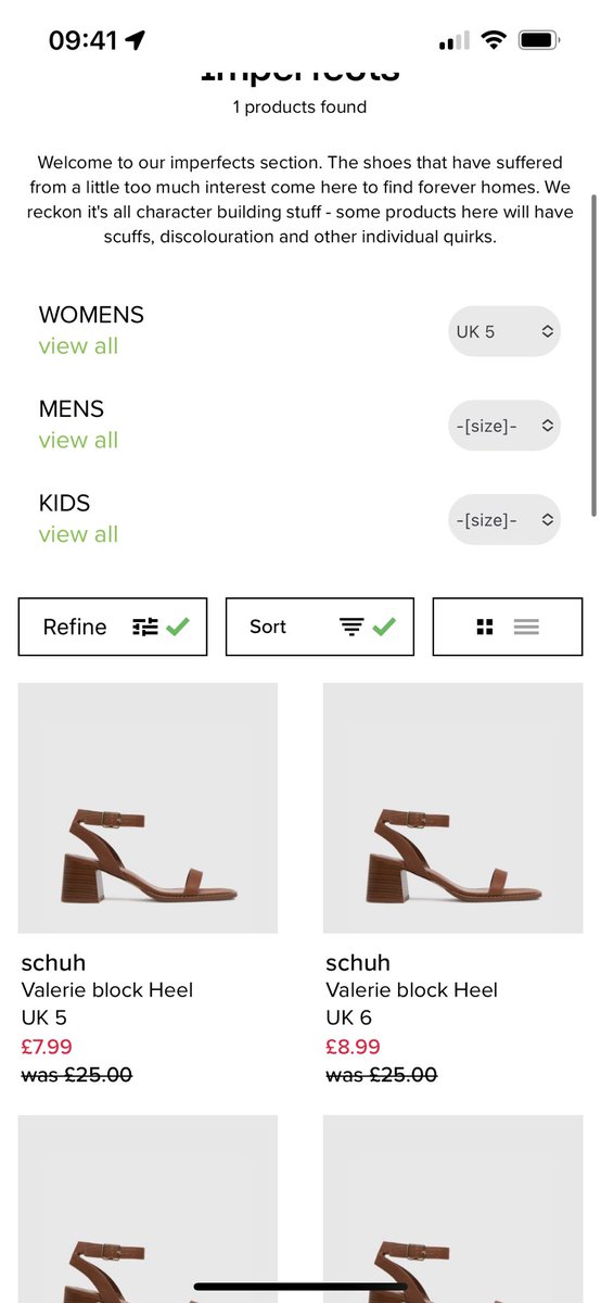 catbarlow's tweet photo. @schuhHELP Hi, can you tell me if these shoes are available in size 5 on the outlet? The web page link is saying it’s invalid https://t.co/DMBf4RRrOB