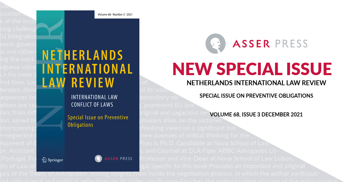 TMCAsser's tweet photo. ⚖️ #Specialissue of the #NILR on Preventive Obligations - addressing aspects of #humanrights #duediligence such as racism, #foodjustice &amp; guarantees of non-recurrence for systemic domestic violence violations
 
#academictwitter
 
https://t.co/CCf5rqAyv8 https://t.co/i4OSBvaFf0
