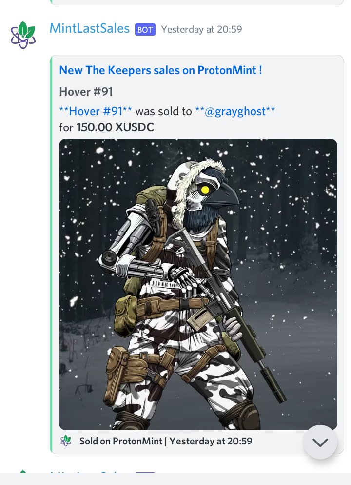Protonkeepers's tweet photo. Amazing upgrade in ProtonMINT community. Lots of upgrades and additions, including this awesome Sold feature. 
Follow @JamXPR  @protonmint 
@Protonkeepers 
Like 
Share
And tag 3 friends 
And you stand a chance to win 1000 XPR
#nft #NFTCommunity
#NFTGiveaway #nftart 
...be ready https://t.co/RYV10BNOuP
