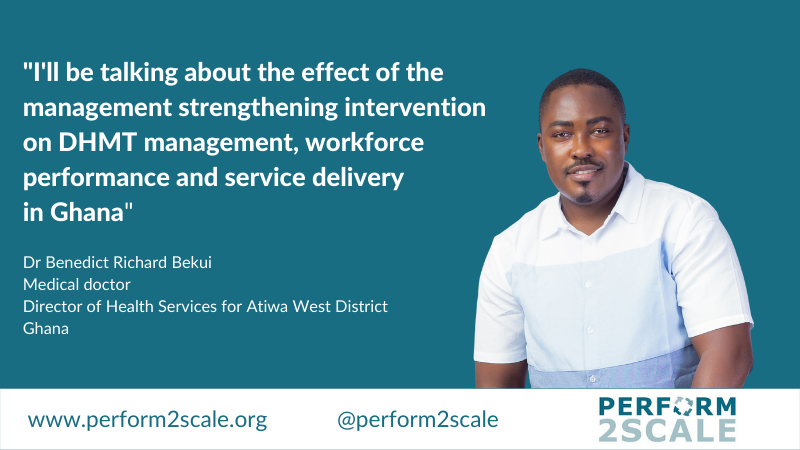 PERFORM2scale's tweet photo. Join our end-of-project webinar and hear from the people on the ground in @PERFORM2scale including Dr Benedict Bekui, Director of Health Services at Atiwa West District in Ghana.

📅 Weds 16th March
⏲️ 12-13:30 UTC

Details &amp; registration here: https://t.co/SM3rnQgQeN https://t.co/5G4f668KBS