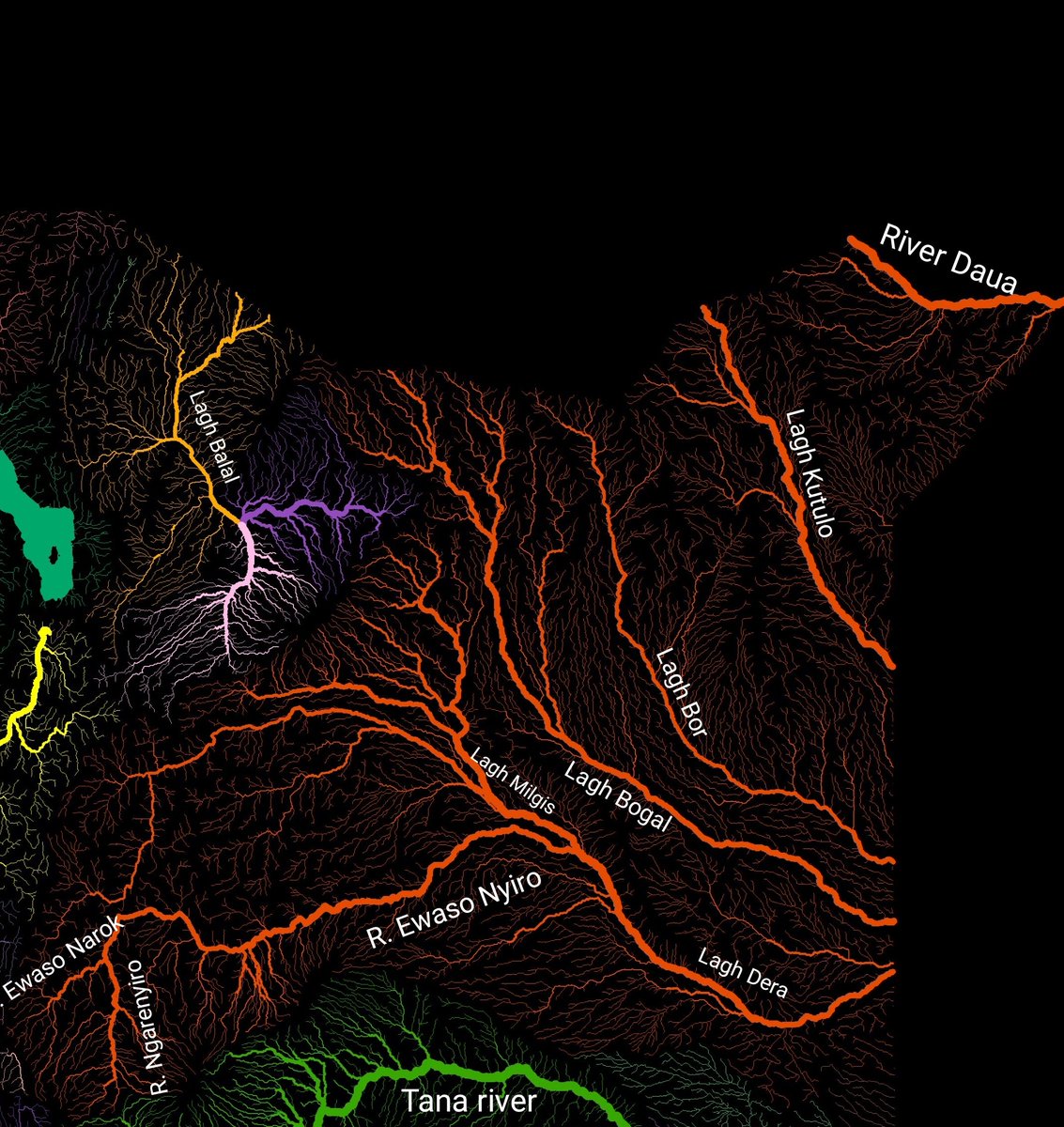 Geography of Kenya on Twitter: