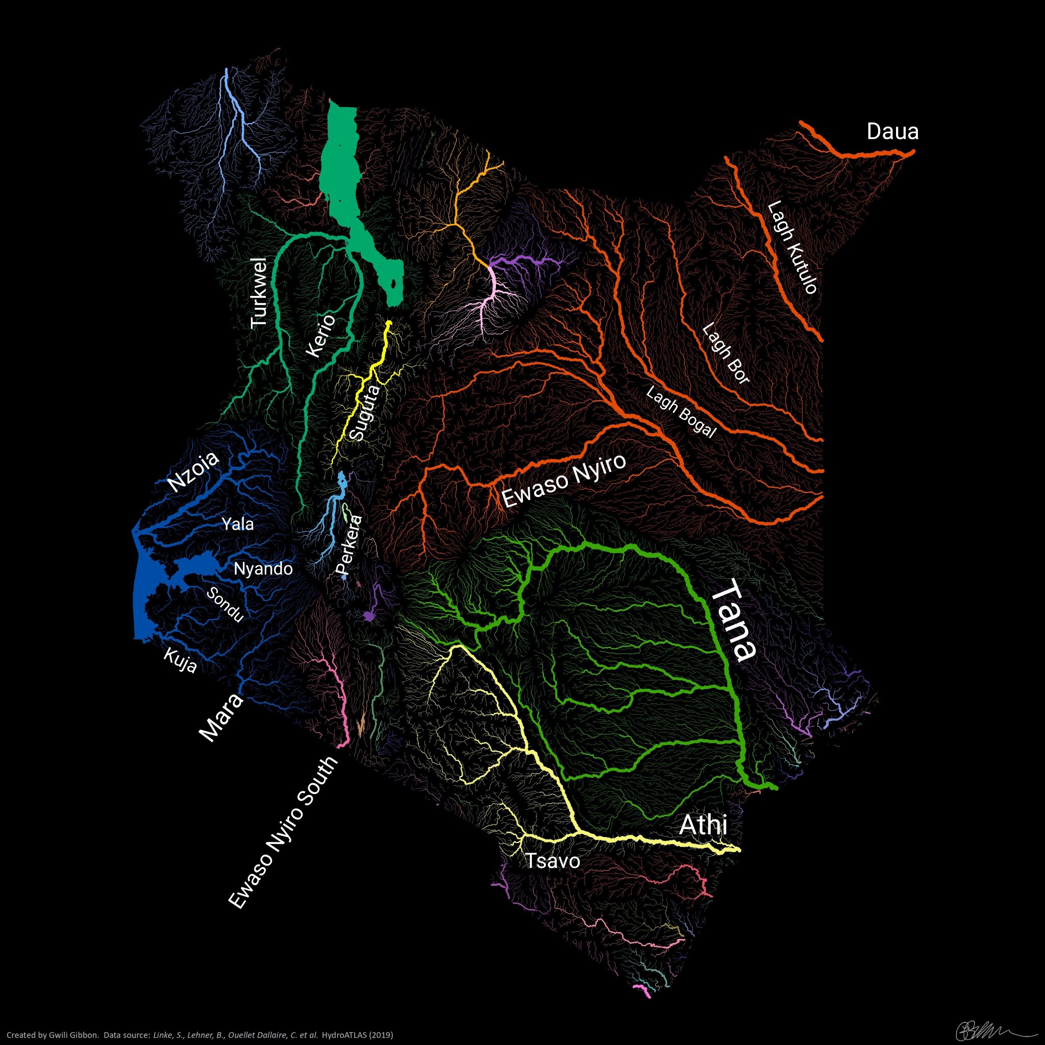 Geography of Kenya on Twitter: