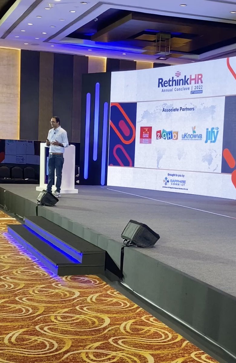 ZohoPayroll's tweet photo. Here’s Christopher Joseph, our Senior Marketer sharing insights on how the right HR Technology can transform your #EmployeeExperience even in a hybrid work environment at the #RethinkHR Conclave.
@ConnectSapphire https://t.co/QireQZwBfT