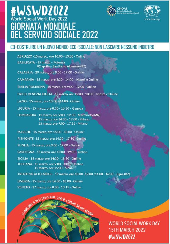 CnoasNazionale's tweet photo. La #GiornataMondialeDelServizioSociale regione per regione.
Le iniziative dei #Croas
👉 https://t.co/kxRqCXFkpJ
#AssistentiSociali https://t.co/MdcLt5T2tw