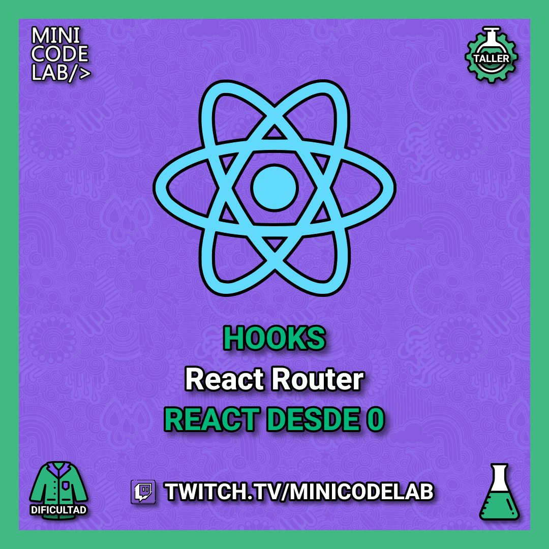 minicodelab's tweet image. ¡Buenísimos días developers!
Es Jueves y seguimos con el TALLER GRATIS de REACT DESDE CERO en #Twitch.
Hoy veremos React Router y resolveremos algunas dudas pendientes de los talleres anteriores.
A las 20:30 donde siempre 🔥
twitch.tv/minicodelab
#MiniCodeLab