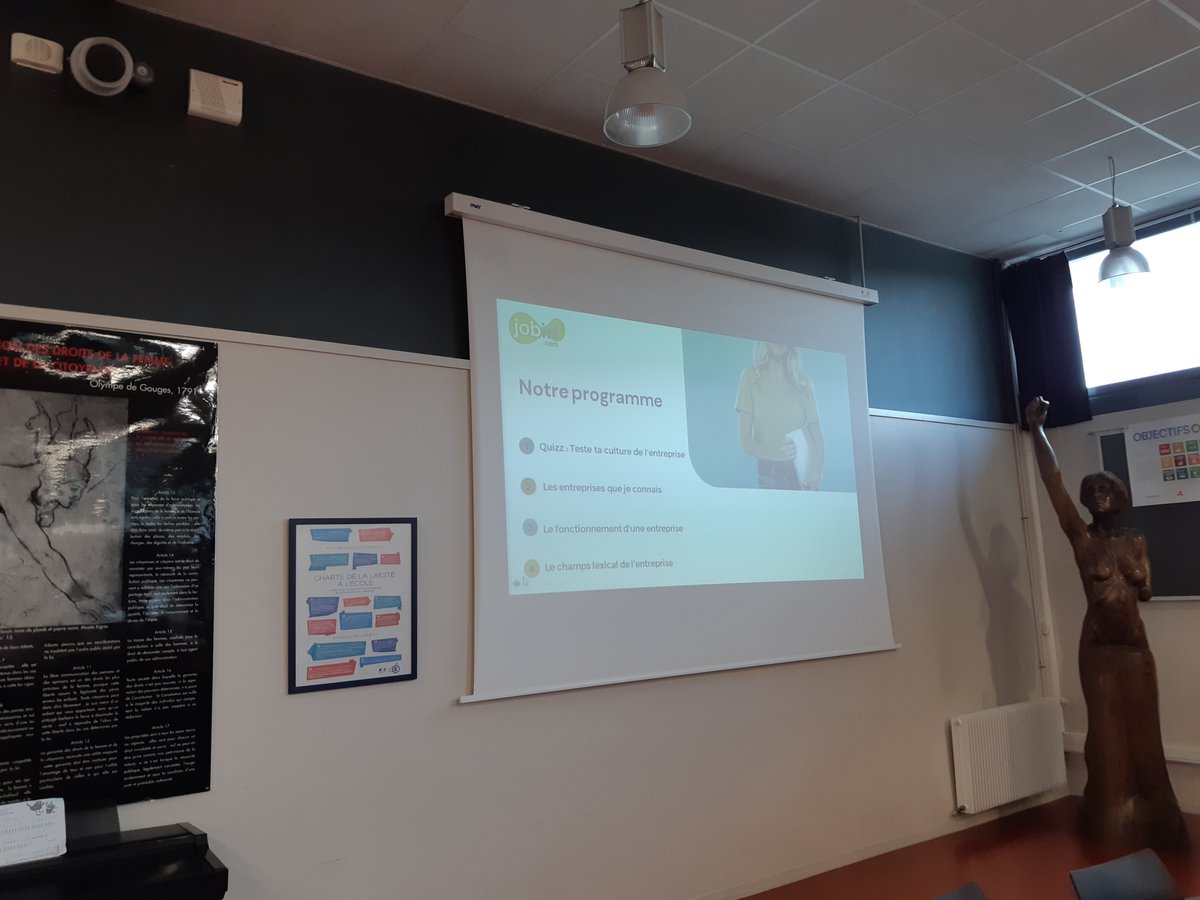 Sensibiliser, éduquer et former à l'orientation: tous les élèves de 4ème du <a href="/Clg_OdG_82/">Collège Olympe de Gouges - Montauban 82</a> bénéficient, ce jour, d'un forum interactif sur les métiers en partenariat avec l’association <a href="/JobIRL/">JobIRL</a> 
Une compétence primordial pour se projeter et construire son parcours personnel!