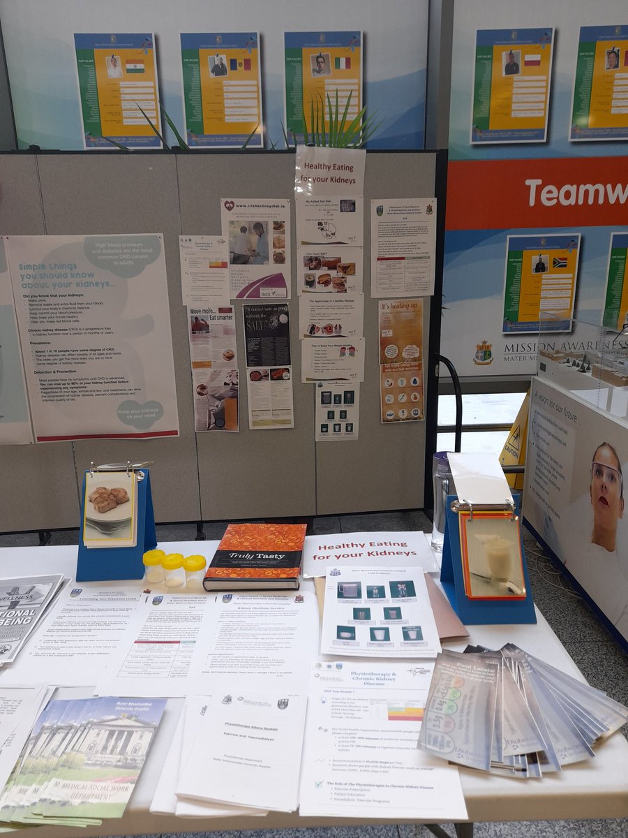 DietNutJean's tweet photo. All set for #worldkidneyday2022 at the Mater @MaterDublin @irishkidneyRDs #kidneyhealthforall https://t.co/puBqrYELzg