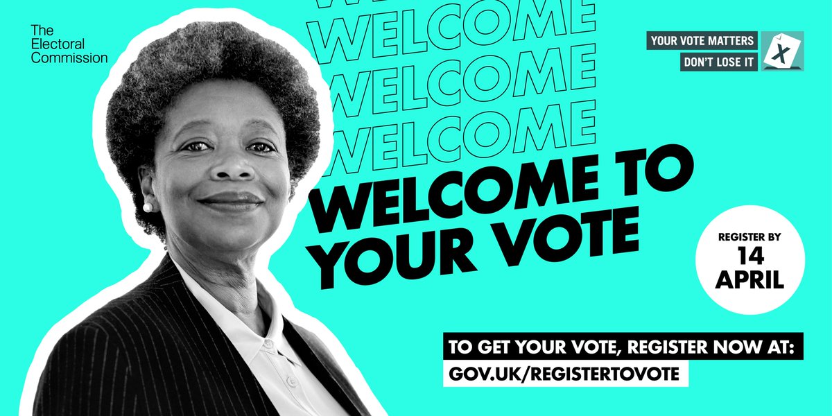 🗳️ Today is #WelcomeToYourVoteDay!

If you’re 16 or over and resident in Wales you can vote in the council elections on 5 May, regardless of where you were born.

Register now at gov.uk/registertovote