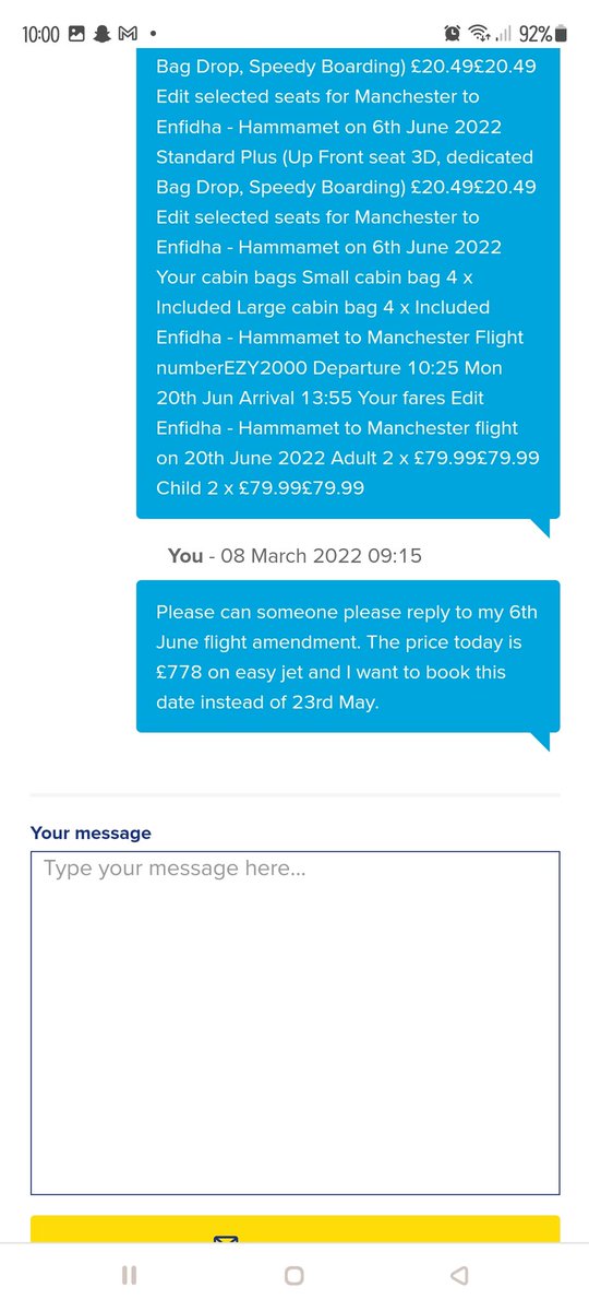 Auralay21's tweet photo. @OntheBeachUK the service I have received trying to amend my holiday since the 29th Jan is absolutely appalling!!I had 2 days to respond to my new quote before it expired, I responded directly to your amendment team immediately, no reply!! I chased, no reply. No further forward!! https://t.co/Nmjcr09b73