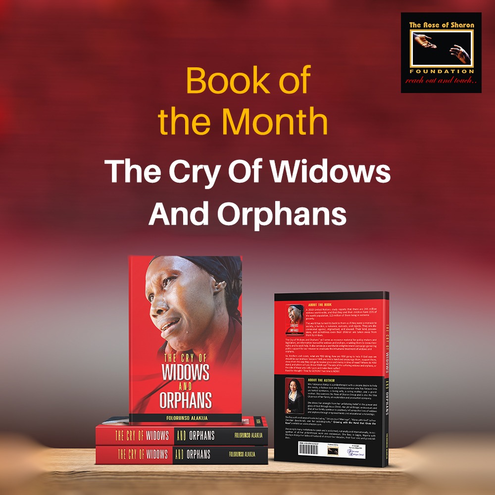 ROSFofficial's tweet photo. Are you hunting for your next great read in March? We recommend the book, ''The Cry Of Widows And Orphans'' written by our founder, Apostle Folorunso Alakija. 

Click the link below to buy your copy.
https://t.co/zG2cei6AfR

#ROSF 
#BookRecommendations #ThursdayMotivation https://t.co/II5U0V3sVo