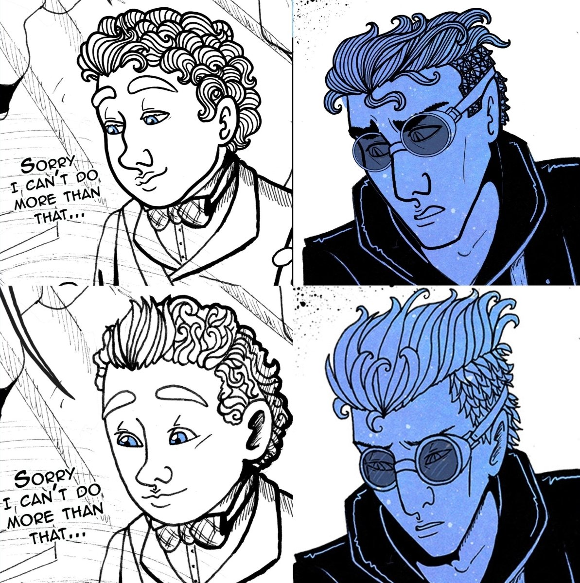 ChoulyB's tweet photo. I’m preparing something, but not with some face redraw first, at least... #GoodOmensFanArt #GO39 https://t.co/ZuFDvTjRqG
