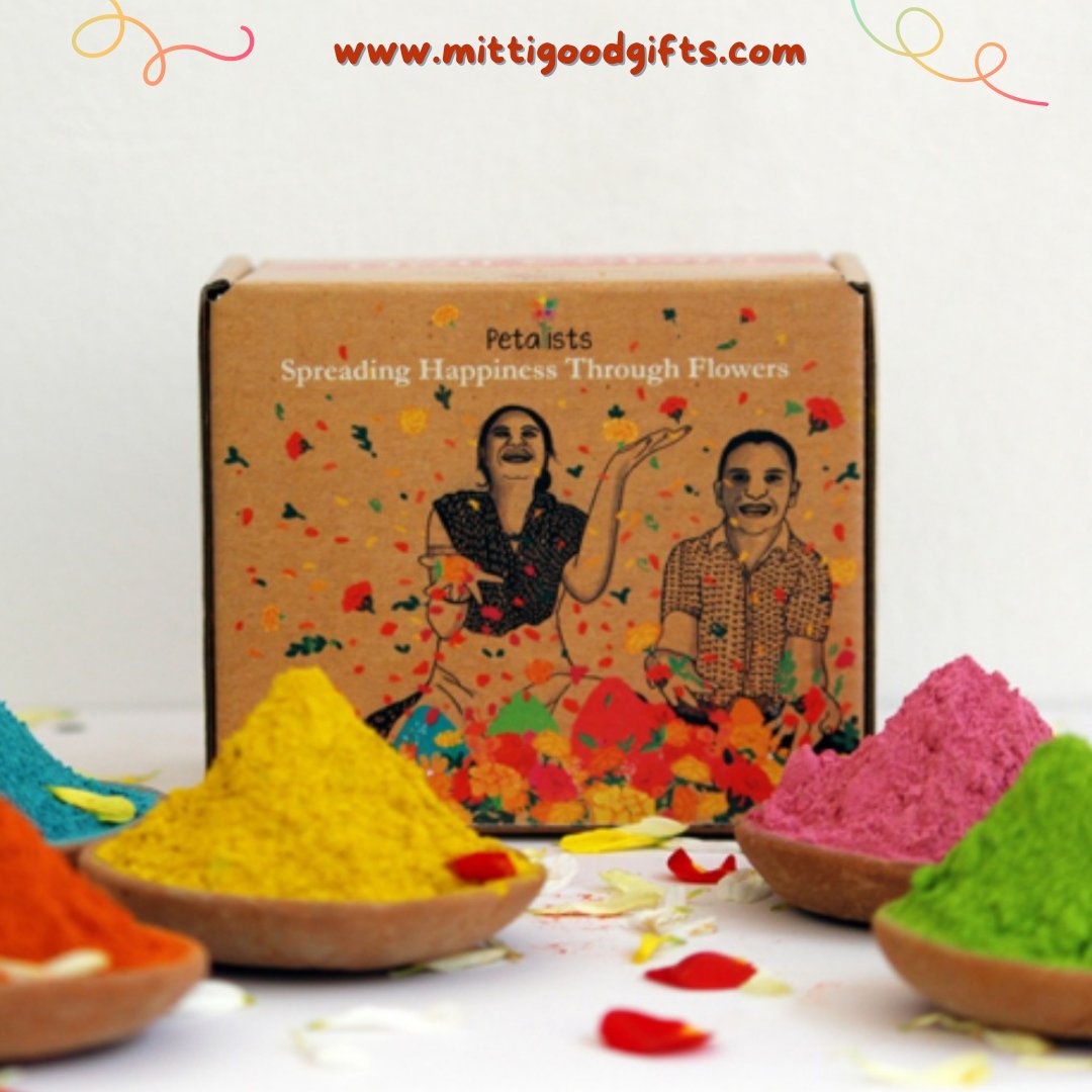 GoodMitti's tweet photo. #Celebrate this #holi with natural #colours made from #temple #flowers only at https://t.co/nuKKogPG38 
These colours are made by the #artisans with disabilities from @Craftizen_India 
#support their unique by ordering their products #online. https://t.co/psyy0nRVdZ