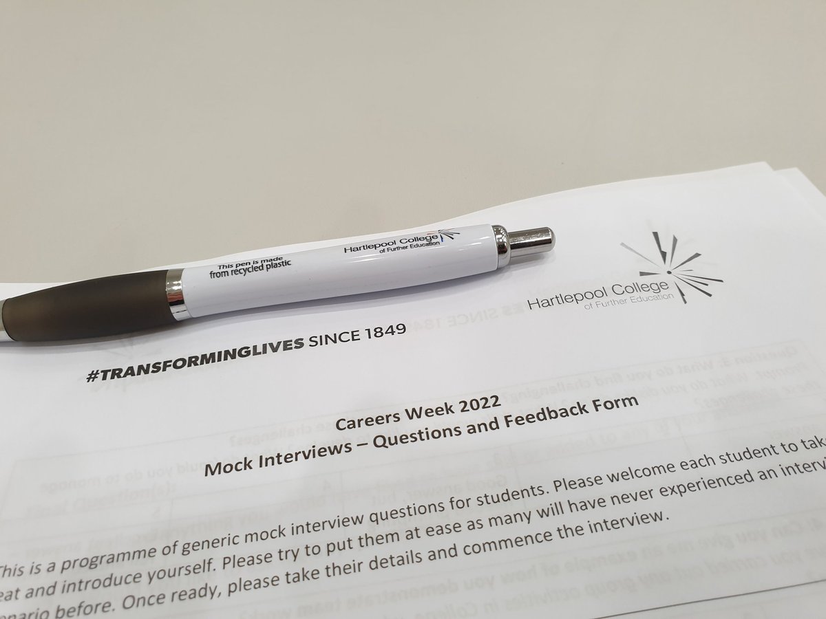 HartlepoolSport's tweet photo. Looking forward to mock interviewing some aspirational @hartlepoolfe students today as part of National Careers Week
#FreePen #TransformingLives https://t.co/EI1ozK4IEq