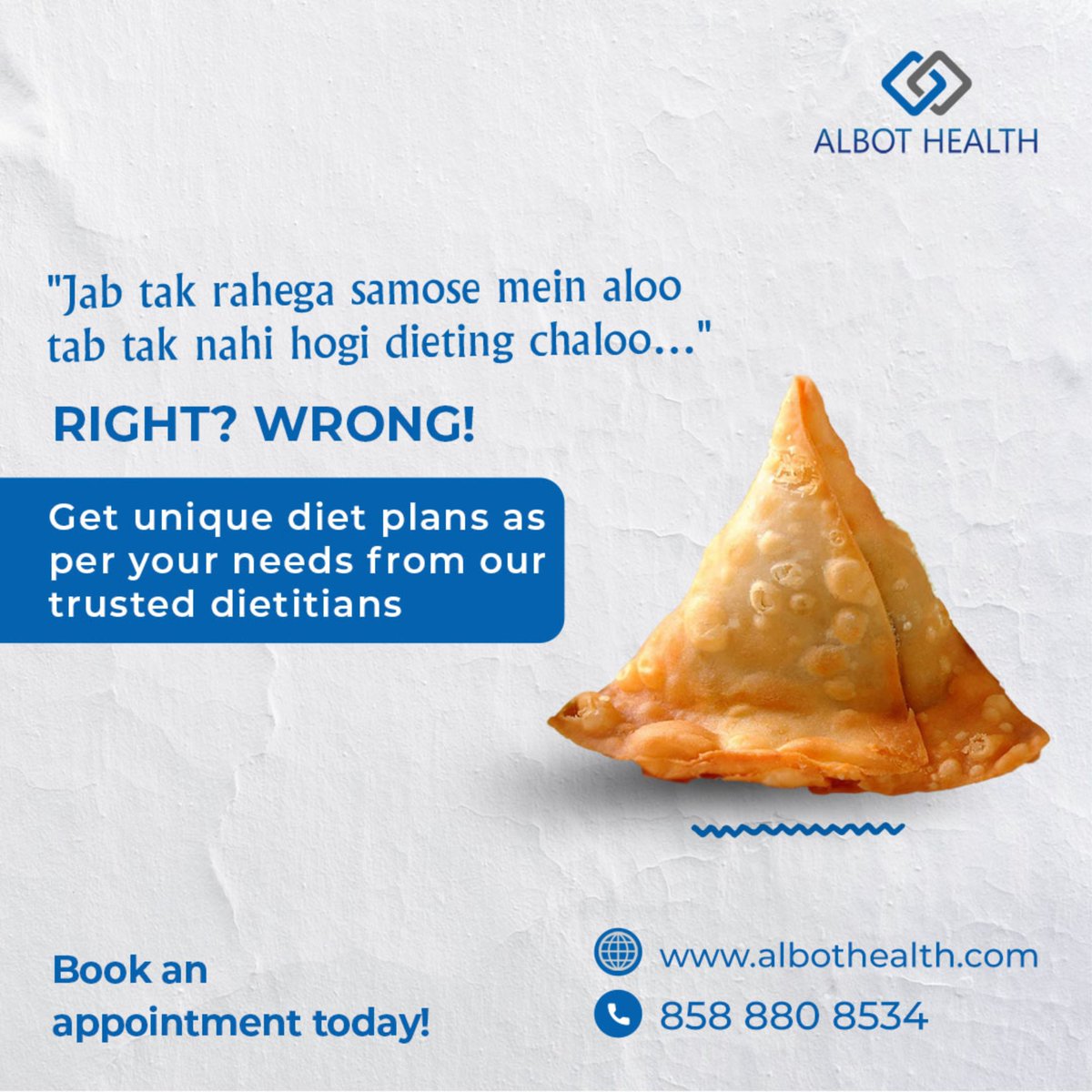 AlbotHealth's tweet photo. Our Dietitians & Nutritionists factor in your body’s needs, medical history and goals to create a tailored plan exclusively for you.
🌐 https://t.co/9CpojXsLw5
📞 8588808534
#TalkItOut #AlbotHealth #dietitians #Nutritionists #nutritiongoals #justeatrealfood #nutritioncoach https://t.co/NZDuNELXV2