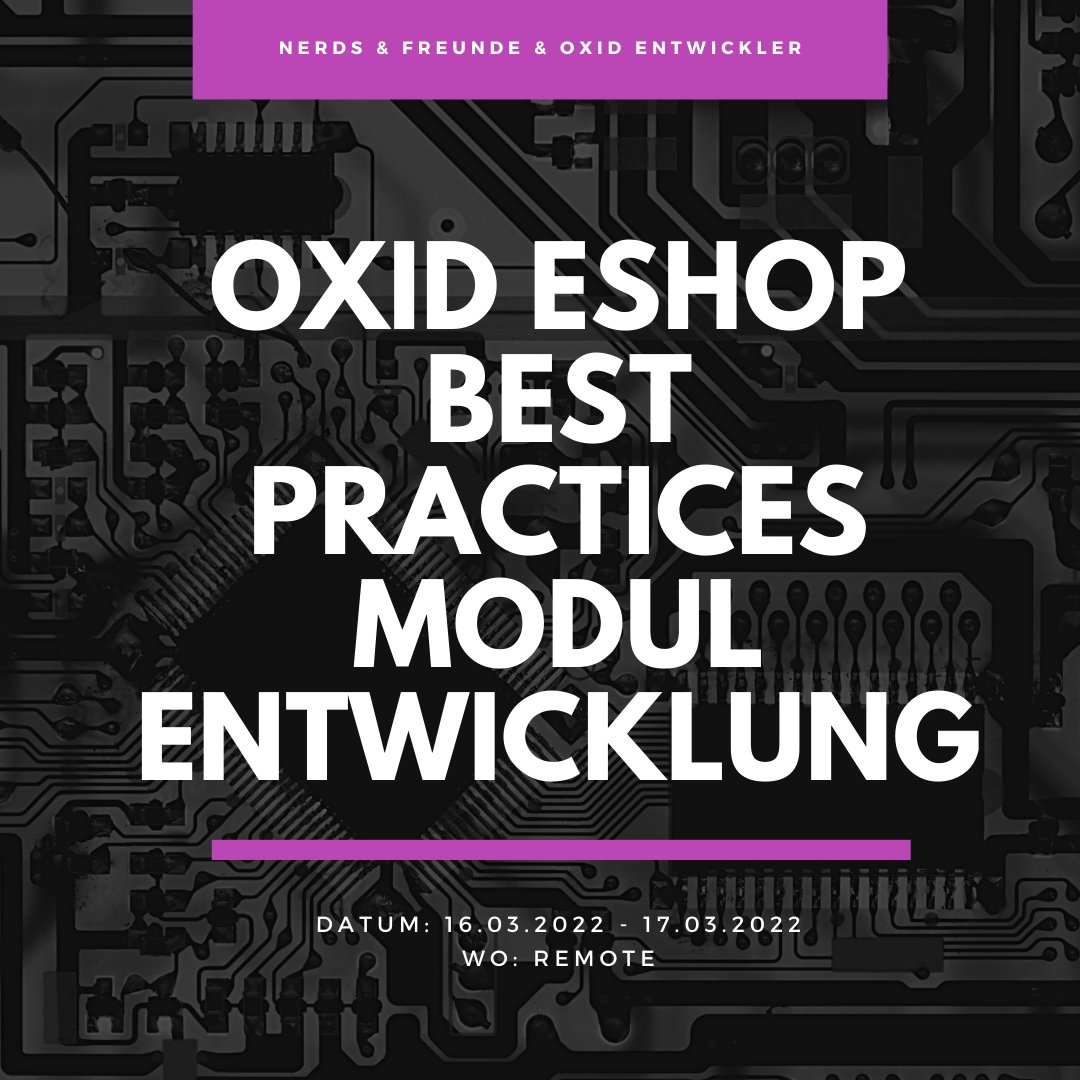 OXID_eSales's tweet photo. OXID Entwickler aufgepasst: wir bieten wieder unsere #OXID #eShop Best Practices Modulentwicklung Schulung an. Wann: 16.03.2022 - 17.03.2022 Wo: Remote! Zur Anmeldung bitte hier entlang 🏃♂️🏃♀️ https://t.co/3r4iaKRs5N
#OXIDeShop #Digitalisierung #Shopsysteme #Workflows https://t.co/UsMv1WcJeK