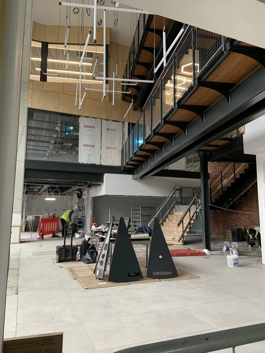 SRA_Architects's tweet photo. Exciting to see light go on at The Bee House bringing the internal spaces to life. It really is #hummingsoon
#BeeHouse
#ExistingBuilding
#ReUse https://t.co/DV01qFxM0t
