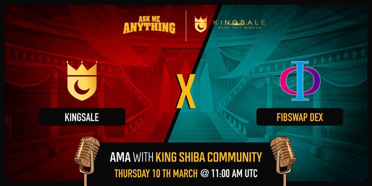 KingSaleFinance's tweet photo. Hey everyone! Don't miss out on our upcoming AMA with @FibSwap in the https://t.co/uePlsPlb5T Telegram at 11AM UTC! https://t.co/eQnX4wqSNA